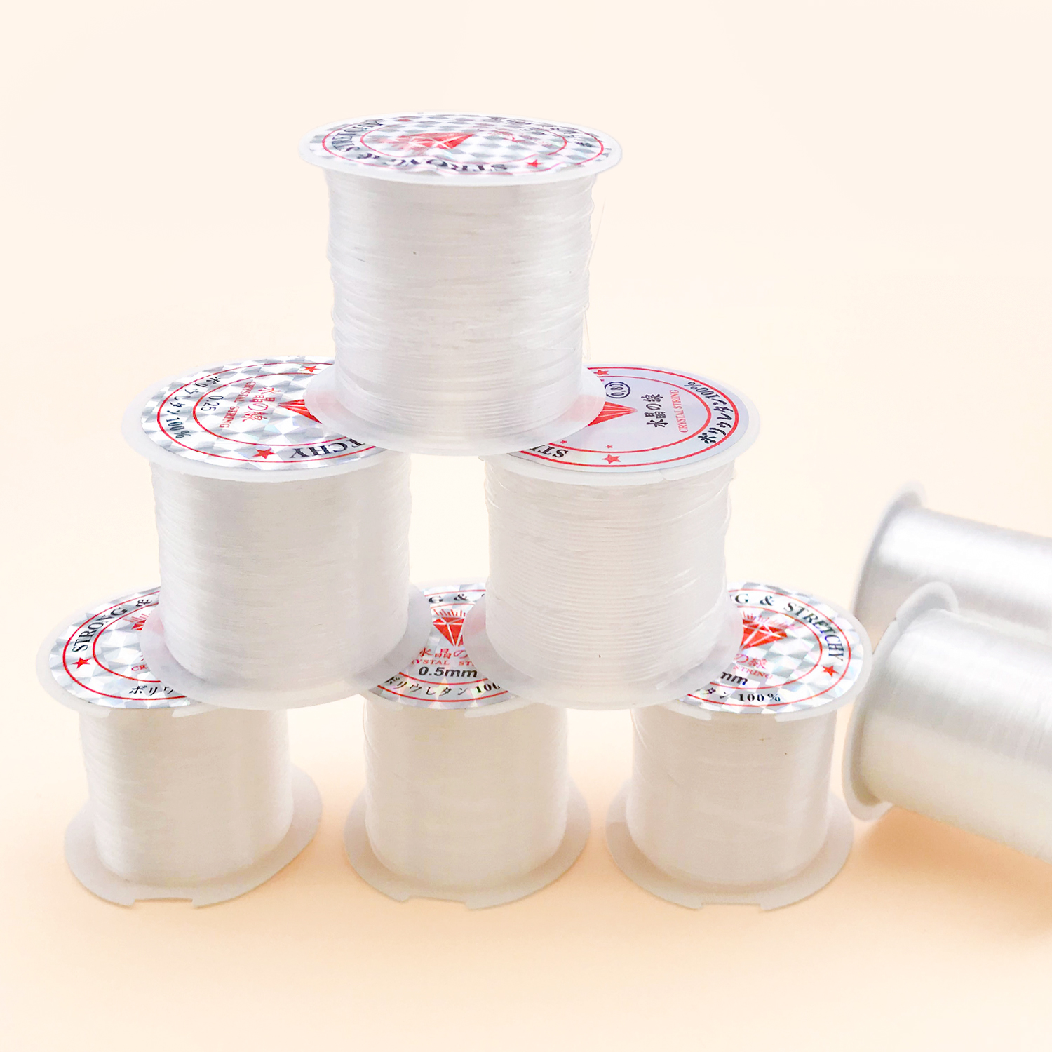 Fishing Line - 2pcs volume 0.2-0.8mm Plastic Crystal DIY